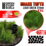 Grass TUFTS XXL - 22mm self-adhesive - LIGHT GREEN | 22 mm Grass Tufts
