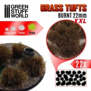 Grass TUFTS XXL - 22mm self-adhesive - BURNT | 22 mm Grass Tufts