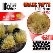 Grass TUFTS XXL - 22mm self-adhesive - BEIGE | 22 mm Grass Tufts
