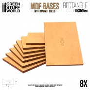 MDF Bases - Rectangle 75x50mm | MDF Bases