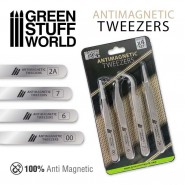 100% Anti-magnetic QUARTZ Tweezers SET | Modeling tweezers