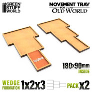 MDF Movement Trays Old World - 180x90mm 1x2x3 | Warhammer Old World Bases