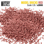 Model Bricks - Red x500 | Miniature bricks
