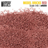 Miniature Bricks - Red x4000 1:48 | Miniature bricks