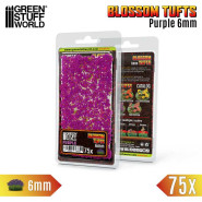 Blossom TUFTS - 6mm self-adhesive - PURPLE Flowers | Blossom Tufts