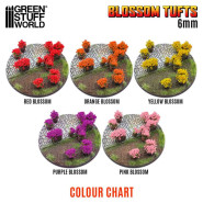 Blossom TUFTS - 6mm self-adhesive - PURPLE Flowers | Blossom Tufts