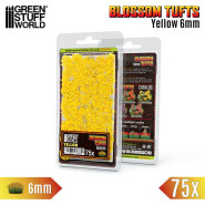 Blossom TUFTS - 6mm self-adhesive - YELLOW Flowers | Blossom Tufts