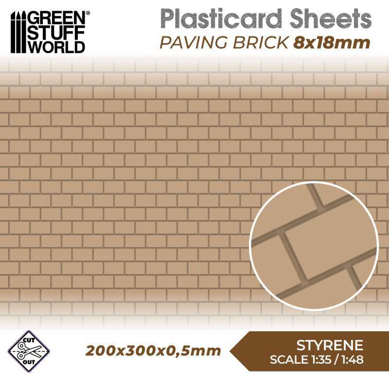 Plasticard - 铺路砖 8x18 MM - Plasticard