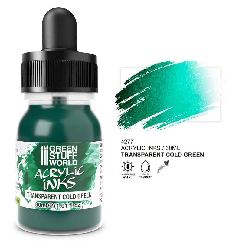 Transparent Acrylic Ink - Cold Green | Acrylic Inks