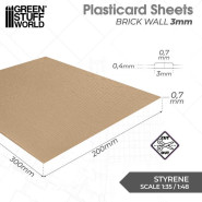 塑膠 - 磚牆 3MM - Plasticard