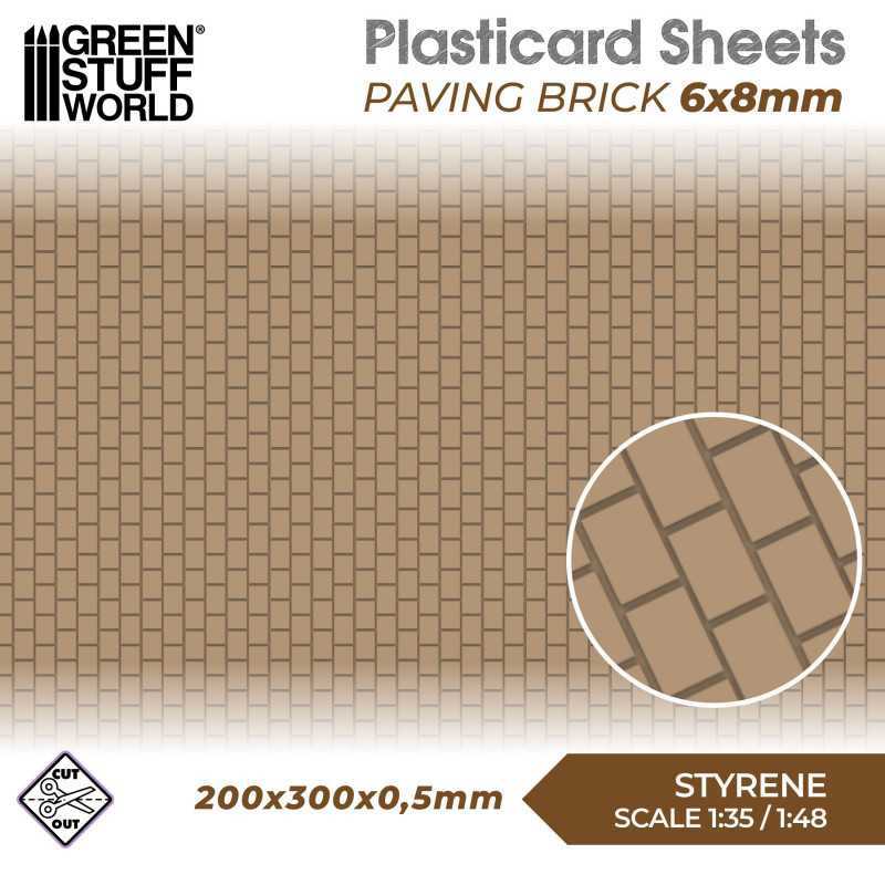 Plasticard - 铺路砖 6x8 MM - Plasticard