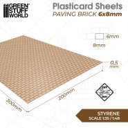 Plasticard - Paving Brick 6x8mm | Plasticard