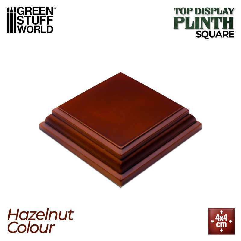 Square Wood display bases 4x4 cm - Hazelnut | Squared Plinths