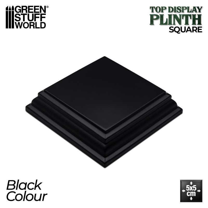 Square Wood display bases 5x5 cm - Black | Squared Plinths
