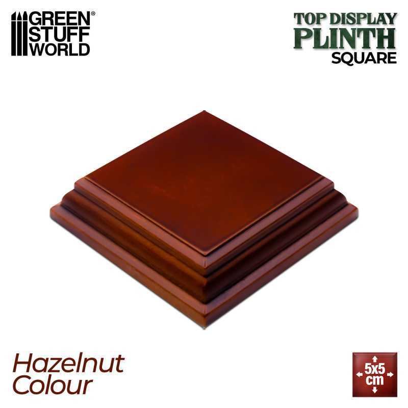 Square Wood display bases 5x5 cm - Hazelnut | Squared Plinths