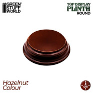 Round Wood display bases 4x4 cm - Hazelnut | Round Cylinder Plinths