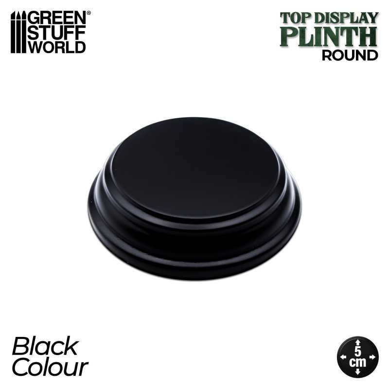 Round Wood display bases 5x5 cm - Black | Round Cylinder Plinths
