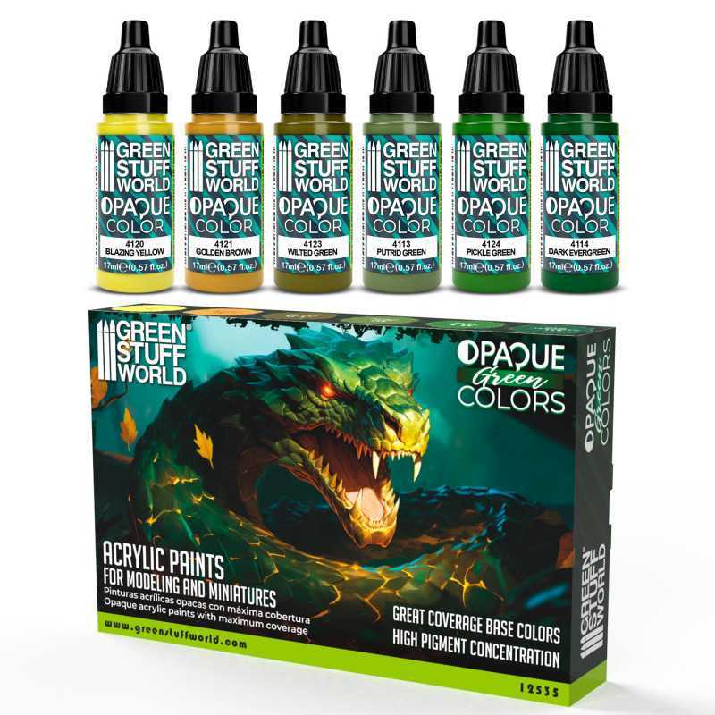 Opaque Paint Set - Green Colours | Paint Sets