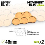 MDF Movement Trays 40mm x5 - Skirmish | Movement Trays