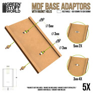 MDF底座的适配器 - 长方形 50x100mm 到 60x100mm - 底座适配器