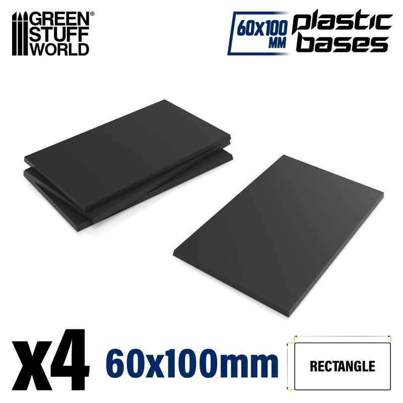 Plastic Bases - Rectangle 100x60mm | Miniature Square Plastic Bases