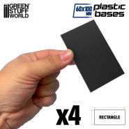 Plastic Bases - Rectangle 100x60mm | Miniature Square Plastic Bases