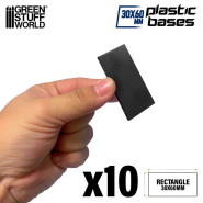 Plastic Rectangular Bases 30x60mm | Miniature Square Plastic Bases