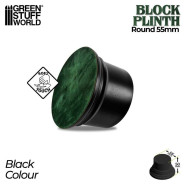 Round Block Plinth 5.5 cm - Black | Round Cylinder Plinths