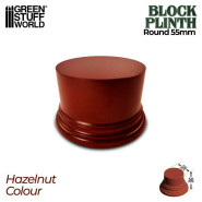 Round Block Plinth 5.5 cm - Hazelnut Brown | Round Cylinder Plinths