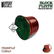 Round Block Plinth 5.5 cm - Hazelnut Brown | Round Cylinder Plinths