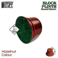 Round Block Plinth 6.5 cm - Hazelnut Brown | Round Cylinder Plinths