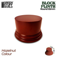 Round Block Plinth 6.5 cm - Hazelnut Brown | Round Cylinder Plinths