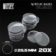 Acrylic Bases - Round 28,5mm CLEAR | Acrylic Bases