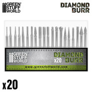 Diamond Burr Set with 20 tips | Engraving tools