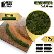 Grass Strips 12 mm - Dark Green | 12mm Grass Stripes