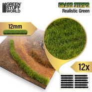 Grass Strips 12 mm - Realistic Green | 12mm Grass Stripes