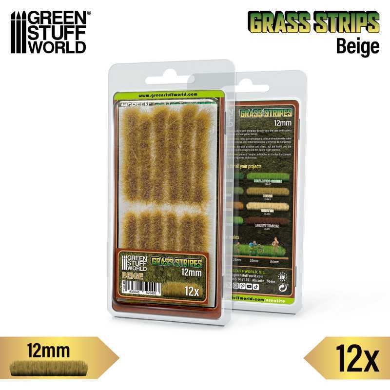 Grass Strips 12 mm - Beige | 12mm Grass Stripes