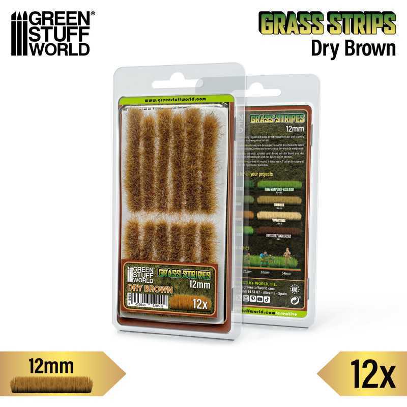 Grass Strips 12 mm - Dry Brown | 12mm Grass Stripes