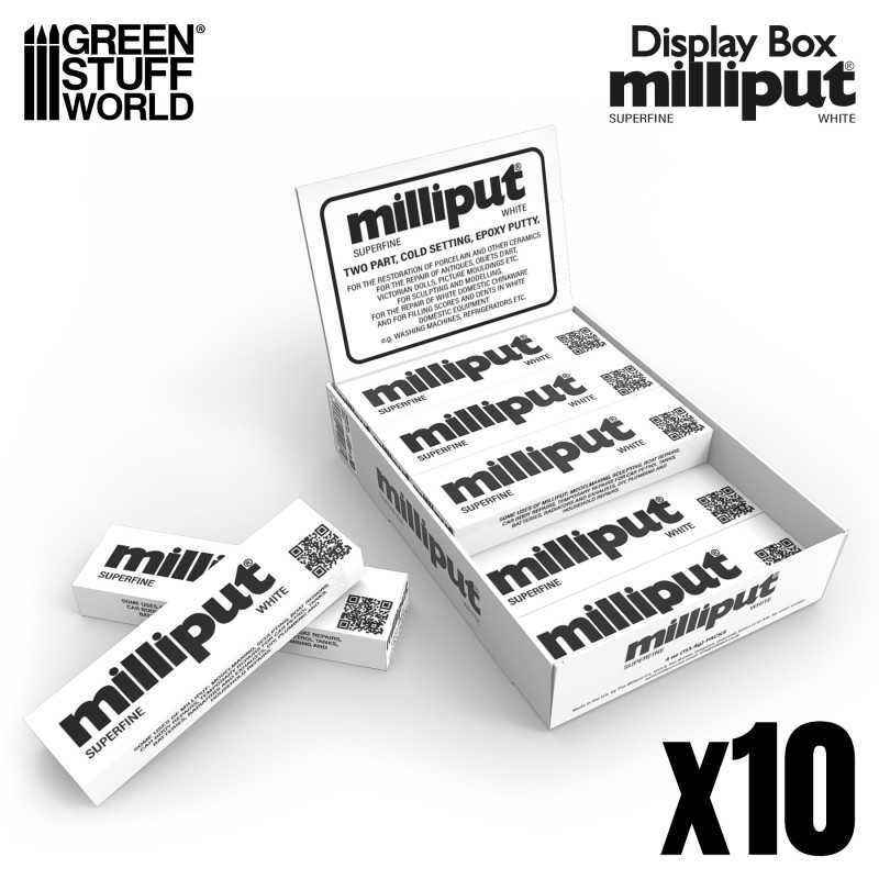 Display Box Milliput Super Fine White x10 units | Milliput Putty