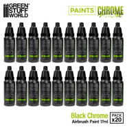 Black Chrome Paint - Airbrush (Pack x20) | Chrome Paints