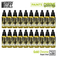 Chrome Paint - GOLD 17ml (Pack x20) | Chrome Paints