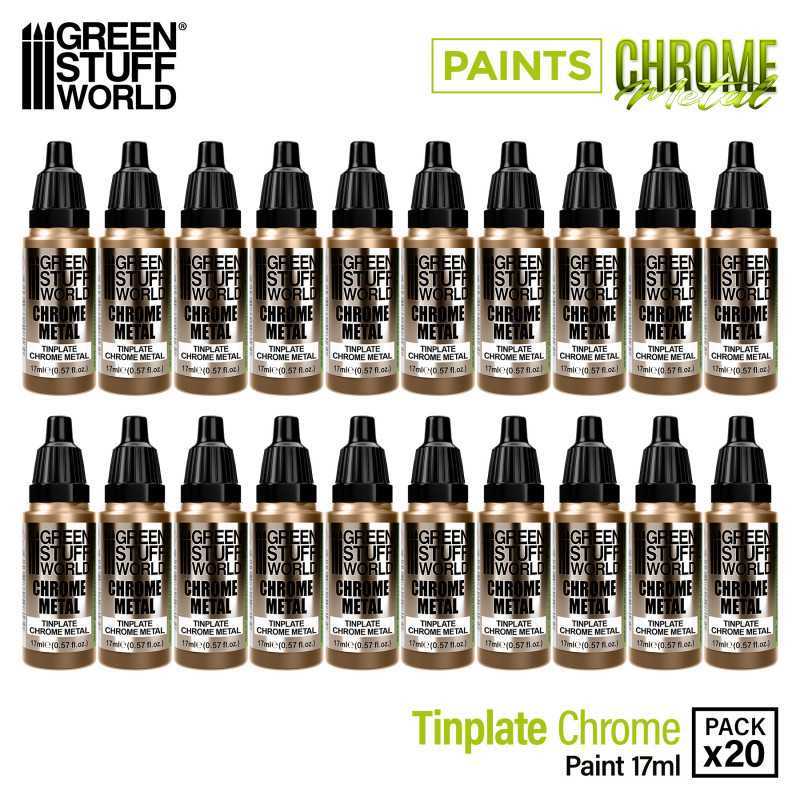 Chrome Paint TINPLATE (Pack x20) | Chrome Paints