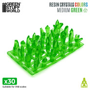 GREEN Resin Crystals - Medium | Transparent resin