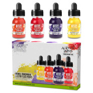 Acrylic Inks Set - Transparent Fire (x4) | Acrylic Inks