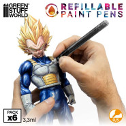 Refillable paint pen 0.5 (pack x6) | Refillable paint pens