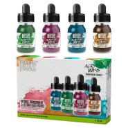 Acrylic Inks Set - Transparent Shades (x4) | Paint