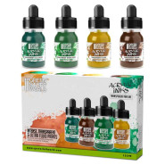 Acrylic Inks Set - Transparent Nature (x4) | Acrylic Inks