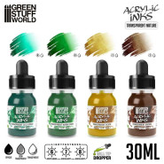 Acrylic Inks Set - Transparent Nature (x4) | Acrylic Inks