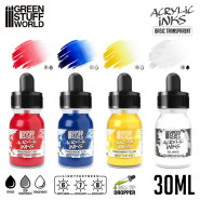 Acrylic Inks Set - Basic Transparent (x4) | Paint