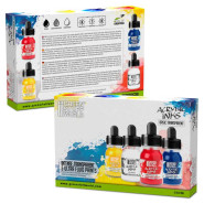 Acrylic Inks Set - Basic Transparent (x4) | Paint